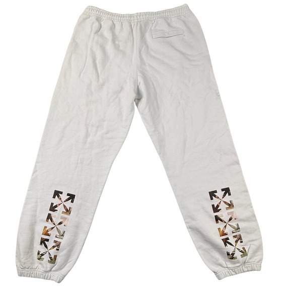 Off-White Other - Off-White Caravaggio Arrows Graphic Sweatpants White Mens Streetwear Joggers